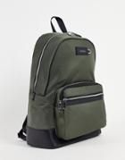 Calvin Klein Utility Canvas Backpack In Khaki-green