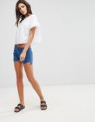Waven Tyra Cut Off Shorts - Blue