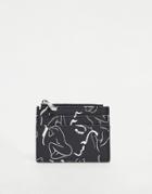 Asos Design Cardholder In Abstract Body Print-multi