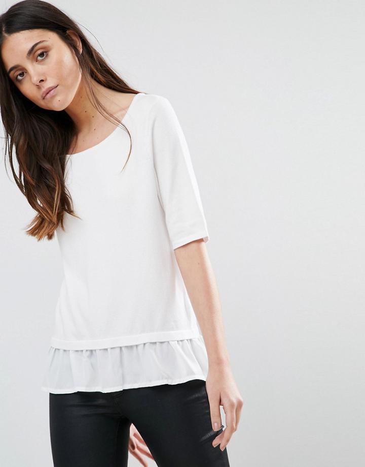 Vero Moda Peplum Hem Top - White