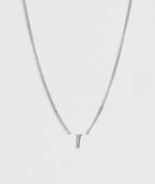 Asos Design Necklace With Key Pendant In Silver Tone - Silver