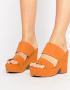 Asos Trinidad Plaited Mule Sandals - Orange