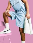 Asos Actual Relaxed Shorts With Logo Graphic Print In Light Blue - Part Of A Set