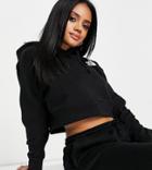 The North Face Red Box Cropped Hoodie In Black Exclusive At Asos