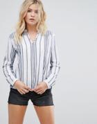 Pepe Jeans Cova London Mews Stripe Blouse - Blue