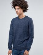 Minimum Fedel Crew Sweatshirt Melange - Blue