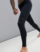 Asos 4505 Running Tights With Ankle Zips And Quick Dry In Black - Black