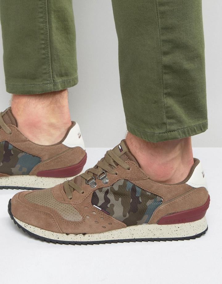 Hilfiger Denim Barton Camo Runner Sneakers - Tan