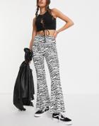 Bolongaro Trevor Stretch Kick Flare Pants In Zebra-multi