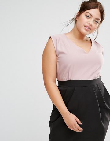 Closet Plus Color Block Pencil Dress - Multi