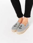 Pull & Bear Sailor Espadrille - Blue