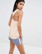 Vila Knot Back Jersey Tank - Blush