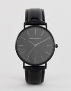 Asos Design Watch In Black With Patent Strap