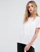 Cheap Monday Asymmetrical Ribbed T Shirt - White