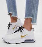 Nike White And Gold Air Max 200 Sneakers