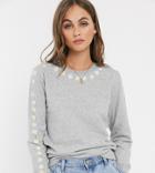We Are Hairy People Organic Cotton Sweatshirt With Hand Painted Daisy Chain - Gray