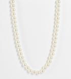 Asos Design Curve Necklace In Faux Pearls In White
