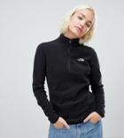 The North Face Womens 100 Glacier 1/4 Zip Fleece In Black - Black