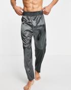 Asos Design Lounge Satin Pants In Gray-grey
