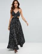 Surf Gypsy Printed Strappy Back Maxi Beach Dress - Multi