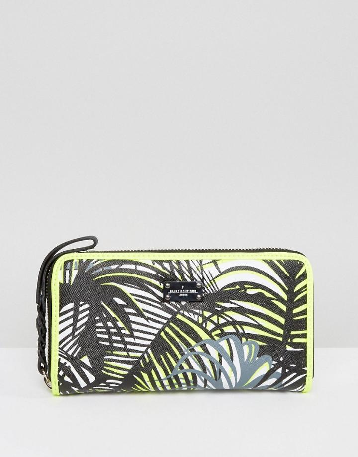 Pauls Boutique Palm Print Zip Around Wallet - Multi