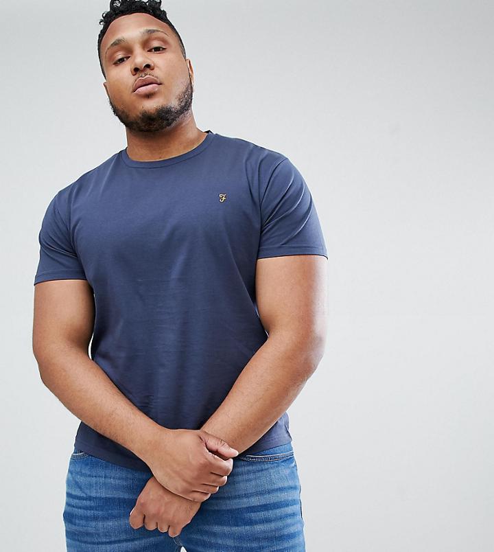 Farah Farris Logo T-shirt In Navy - Navy