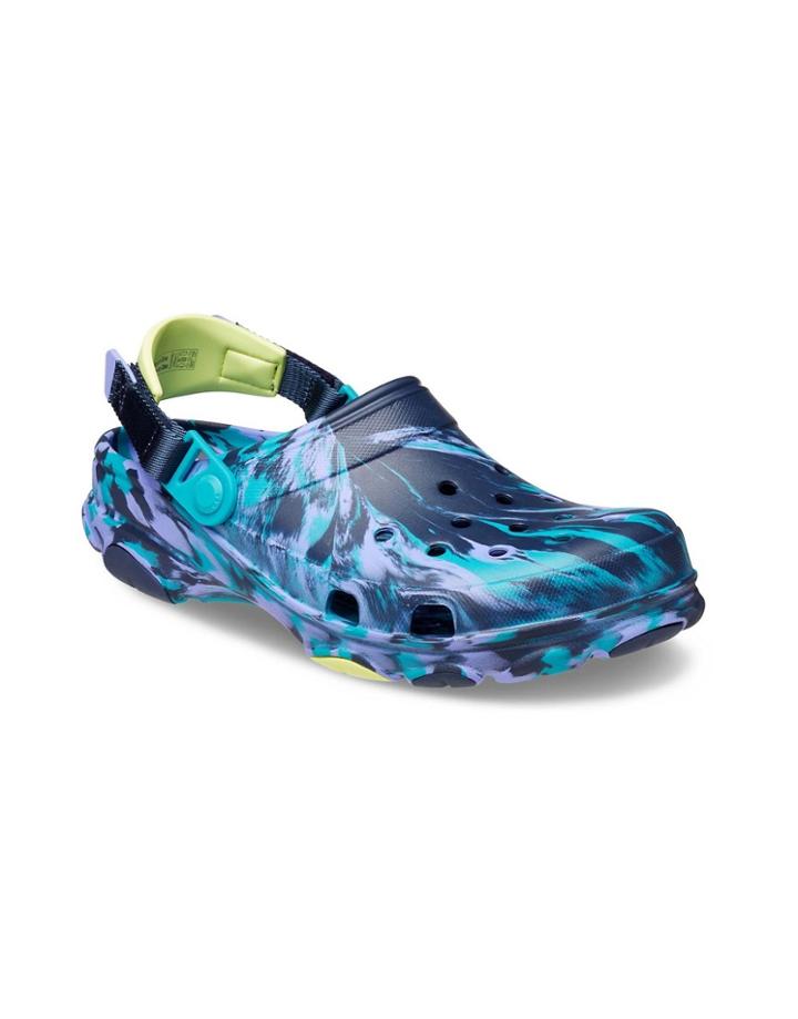 Crocs Classic All Terrain Clogs In Blue Marble-blues
