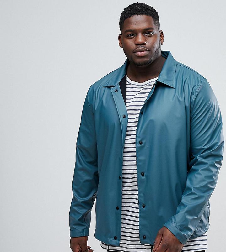 Another Influence Plus Waterproof Contrast Sleeve Jacket - Navy