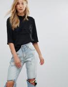 Only High Neck Shell Top - Black