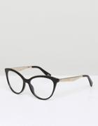 Marc Jacobs Cay Eye Clear Lens Glasses In Black - Black