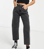 Noisy May Petite Brooke Dad Jeans With High Waist In Black