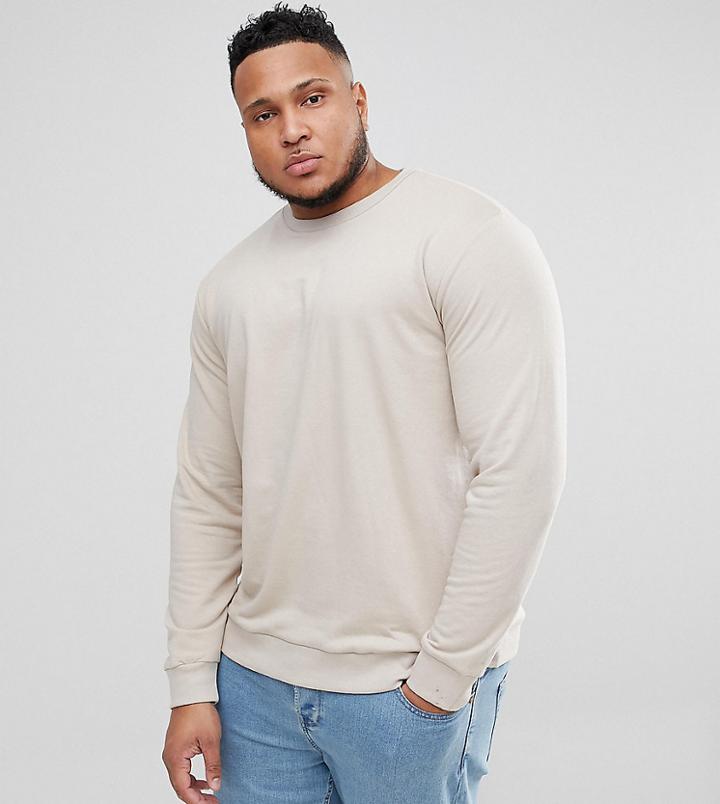 Only & Sons Plus Crew Neck Sweat - Gray