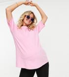 Asos Design Maternity Ultimate Oversized T-shirt In Pink - Part Of A Set
