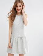 Traffic People Peplum Ditto Dress - Gray