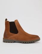 Selected Homme Suede Chelsea Boot - Brown