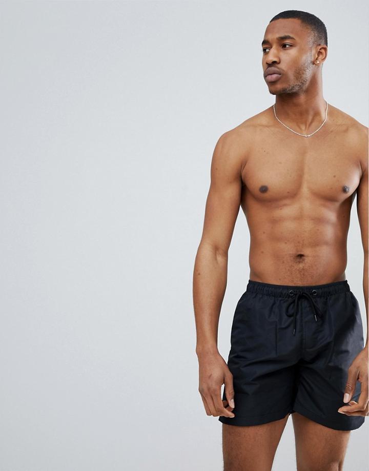 Nicce London Swim Shorts In Black - Black