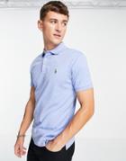 Polo Ralph Lauren Multi Player Logo Pima Jersey Polo In Jamaica Blue Heather-blues