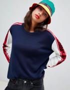 Tommy Jeans Color Block Sweater - Black