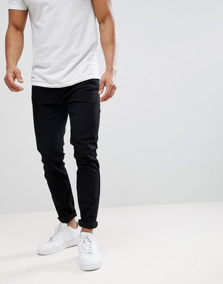 Burton Menswear Tapered Jeans In Black