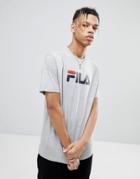 Fila Black Line T-shirt With Retro Logo In Gray - Gray