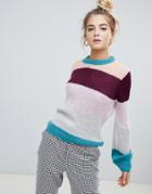 Willow & Paige Lightweight Knitted Stripe Sweater - Multi