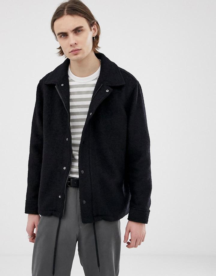 Weekday Rick Boucle Jacket - Black