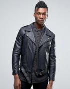 Rollas Mad Max Leather Biker Jacket - Black