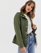 Vero Moda Short Parka Jacket - Green