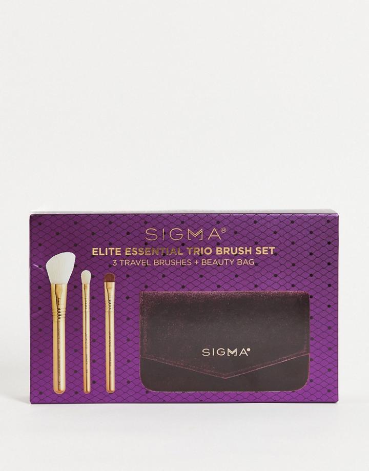 Sigma Elite Essential Trio Brush Set Save 20%-no Color