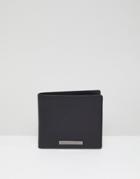 Armani Exchange Leather Coin Wallet In Black - Black