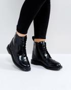 Dr Martens Kensington Delphine Brogue Black Lace Up Ankle Boots - Black