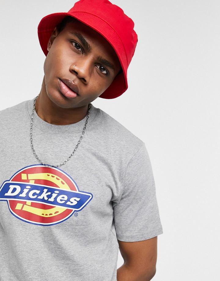 Dickies Horseshoe Icon Logo T-shirt In Gray-grey
