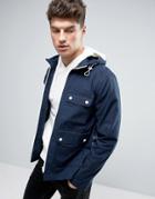 Produkt Hooded Jacket With Contrast Zip - Navy
