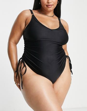 We Are We Wear Plus Nicola Swimsuit-black